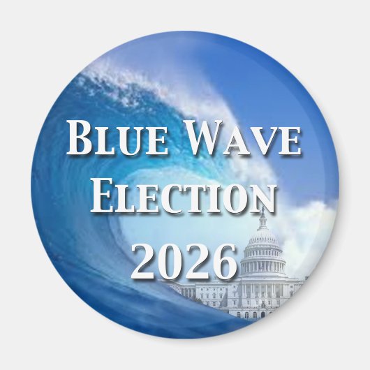 Blaue Welle Wahl 2026 Magnet (Vorne)