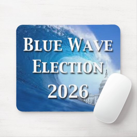 Blaue Welle Wahl 2026 Mousepad (Mit Mouse)