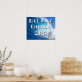 Blaue Welle Wahl 2026 Poster (Küche)