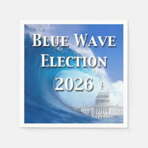 Blaue Welle Wahl 2026 Serviette