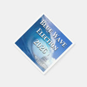 Blaue Welle Wahl 2026 Serviette (Ecke)