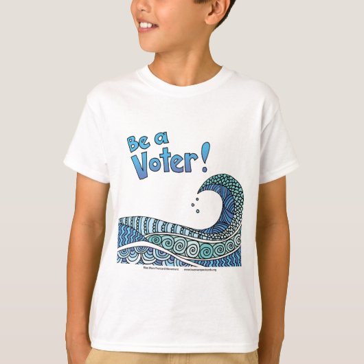 Blaue Welle - Wähler T-Shirt (Vorderseite)