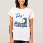 Blaue Welle - Wähler T-Shirt (Vorderseite)