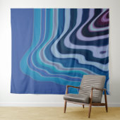 Blaue Welle Wandteppich (Beispiel (Horizontal))