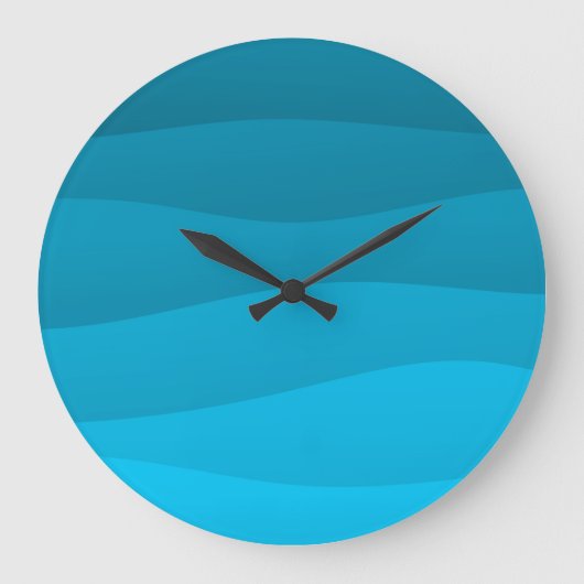 Blaue Wellen Akrylwall-Uhr Große Wanduhr (Vorderseite)