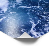 Blaue Wellen am Meer Fotodruck (Ecke)