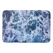 Blaue Wellen am Ozean Badematte (Vorderseite)