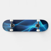 Blaue Wellen bei glühendem Licht Skateboard (Horizontal)