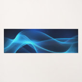 Blaue Wellen bei glühendem Licht Yogamatte (Rückseite (Horizontal))
