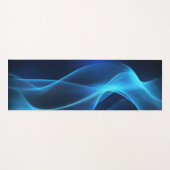 Blaue Wellen bei glühendem Licht Yogamatte (Vorderseite (Horizontal))