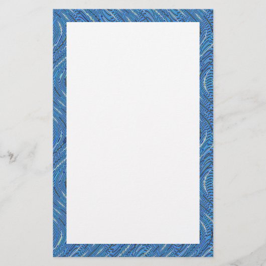 blaue Wellen Briefpapier (Vorderseite)