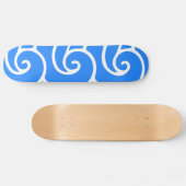 Blaue Wellen der japanischen Art Skateboard (Horizontal)