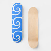 Blaue Wellen der japanischen Art Skateboard (Vorderseite)