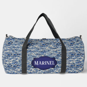 Blaue Wellen Duffle Bag
