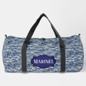 Blaue Wellen Duffle Bag (Rückseite)