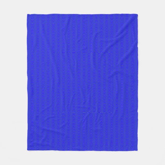Blaue Wellen Fleecedecke (Vorderseite)