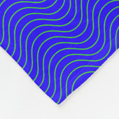 Blaue Wellen Fleecedecke (Ecke)