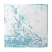 Blaue Wellen Fliese (Vorderseite)