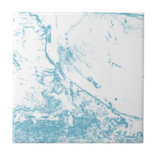 Blaue Wellen Fliese (Vorderseite)