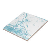 Blaue Wellen Fliese (Seite)