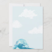 Blaue Wellen gehen zum Geburtstag Einladung (Rückseite)