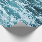 Blaue Wellen Geschenkpapier (Ecke)
