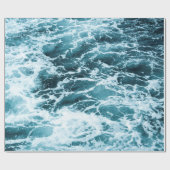 Blaue Wellen Geschenkpapier (Flach)