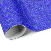 Blaue Wellen Geschenkpapier (Rolleneckpunkt)