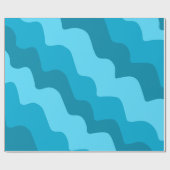 Blaue Wellen Geschenkpapier (Flach)