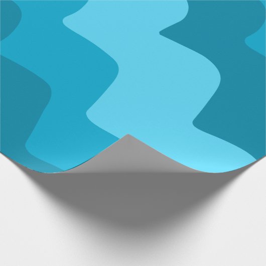 Blaue Wellen Geschenkpapier (Ecke)