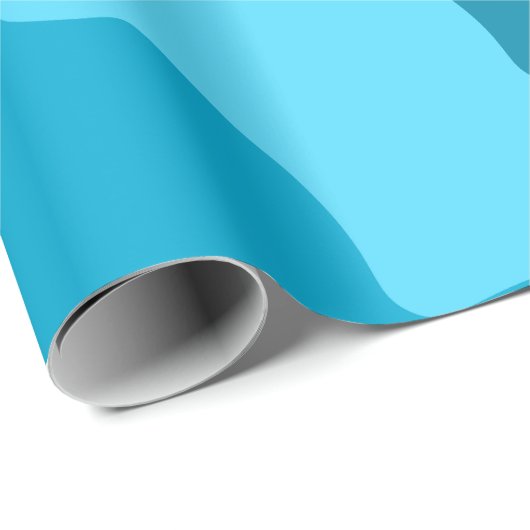 Blaue Wellen Geschenkpapier (Rolleneckpunkt)