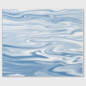 Blaue Wellen Geschenkpapier (Flach)