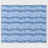 Blaue Wellen Geschenkpapier (Flach)