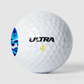 Blaue Wellen Golfball (Logo)