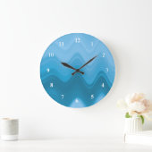Blaue Wellen Große Wanduhr (Zuhause)