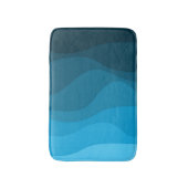 Blaue Wellen im Retrostil des Ozeans Badematte (Vorderseite Vertikal)