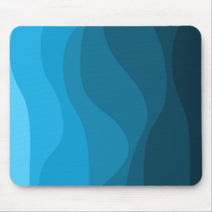 Blaue Wellen im Retrostil des Ozeans Mousepad
