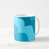 Blaue Wellen Kaffeetasse (VorderseiteRechts)
