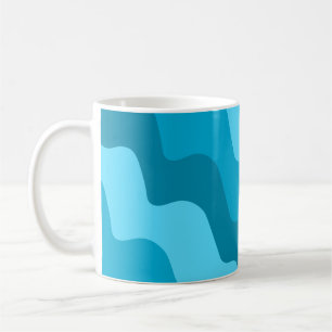 Blaue Wellen Kaffeetasse