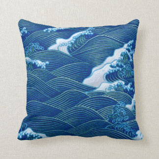 Blaue Wellen Kissen
