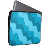Blaue Wellen Laptopschutzhülle (Vorne Rechts)