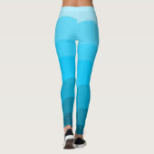 Blaue Wellen Leggings (Rückseite)