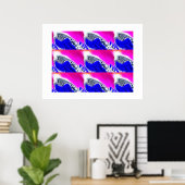 Blaue Wellen Poster (Heimbüro)