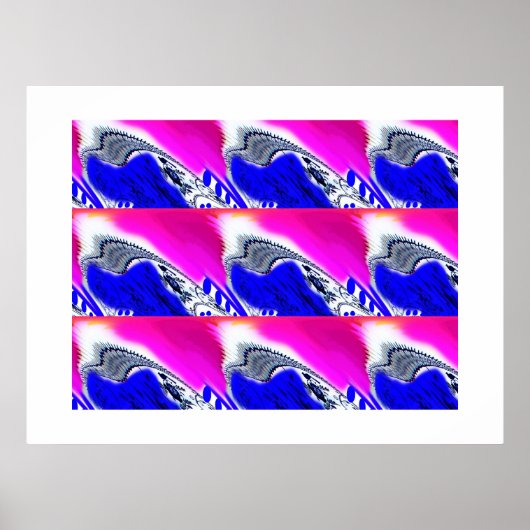 Blaue Wellen Poster (Vorne)