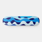 Blaue Wellen Skateboard (Horizontal)