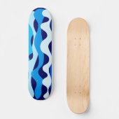 Blaue Wellen Skateboard (Vorderseite)