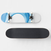 Blaue Wellen Skateboard (Horizontal)