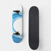 Blaue Wellen Skateboard (Vorderseite)