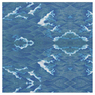 Blaue Wellen Stoff