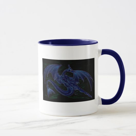 Blaue Wellen-Tasse Tasse (Rechts)